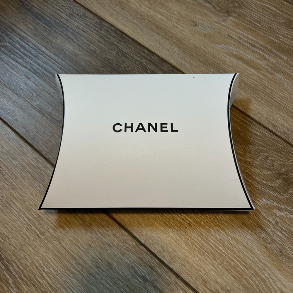 CHANEL White and Black Accessory Pillow Box